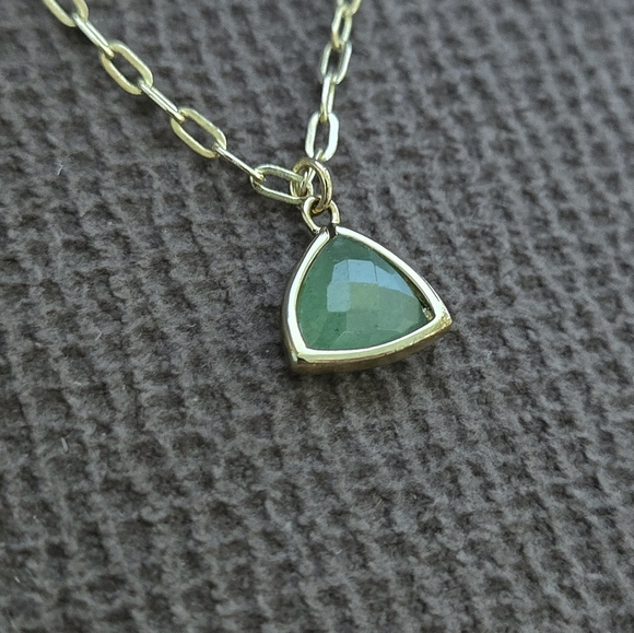 Inspired By You Jewelry - Inspired By You Triangular Green💚 Aventurine Pendant Necklace - NWOT